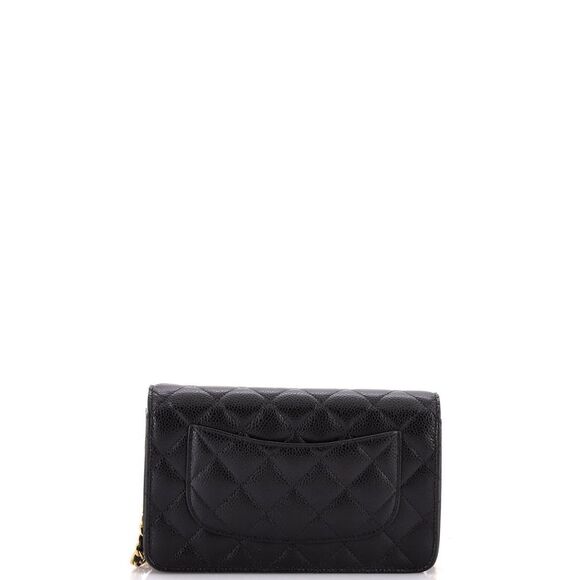 Chanel Turnlock CC Wallet on Chain Quilted Caviar Black - Picture 3 of 6